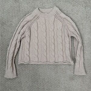 Zara Cable Knit Sweater - Gray